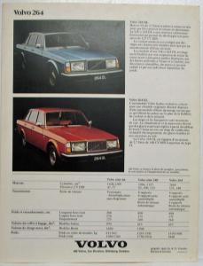 1976 Volvo Full Line Sales Brochure - French Text