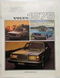 1976 Volvo 242 244 245 264 Sales Brochure - French Text