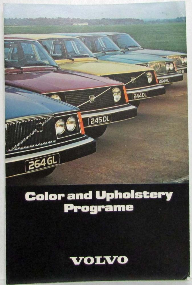 1977 Volvo Color and Upholstery Programe Sales Brochure