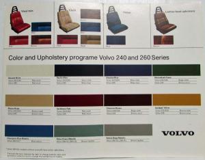 1977 Volvo Color and Upholstery Programe Sales Brochure