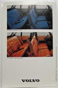 1977 Volvo Color and Upholstery Programe Sales Brochure