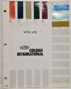 1977 Volvo DuPont Paint Chips