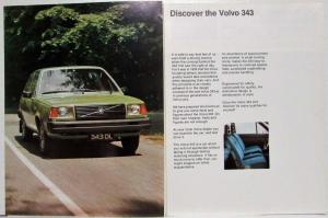 1978 Volvo 343 Sales Brochure - UK Market - RHD