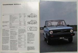 1978 Volvo 66 Sales Brochure - French Text - French Market
