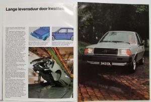 1978 Volvo 343 Sales Brochure - Dutch Text