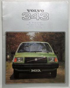 1978 Volvo 343 Sales Brochure - Italian Text