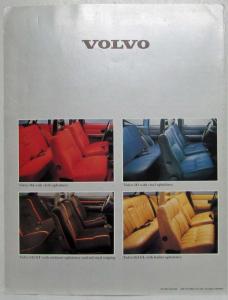 1979 Volvo Color and Upholstery Sales Brochure