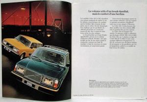 1980 Volvo 245/265 Series Sales Brochure - French Text