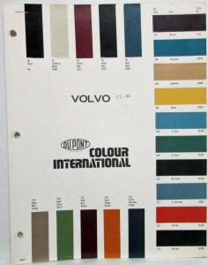 1979-1980 Volvo DuPont Paint Chips