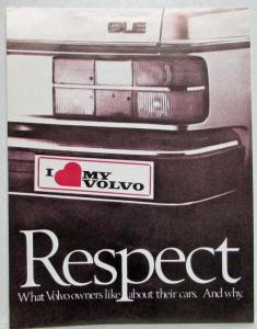 1980 Volvo Owners Statistics/Graphs Sales Brochure