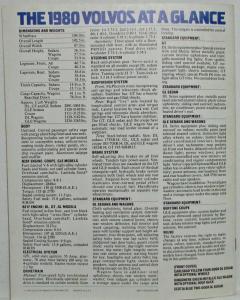 1980 Volvo Full Line Sales Brochure