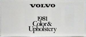 1981 Volvo Color and Upholstery Sales Brochure