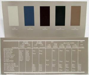 1982 Volvo Color and Upholstery Sales Brochure