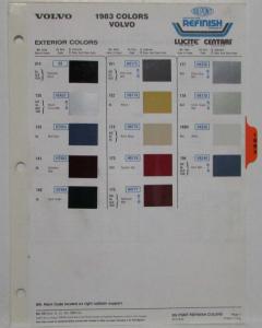1983 Volvo DuPont Paint Chips