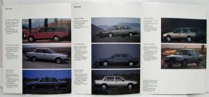 1985 Volvo DL GL Turbo 740GLE 760GLE Turbo Tri-fold Sales Brochure