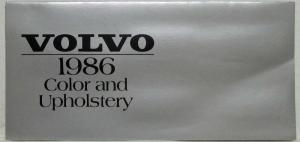 1986 Volvo Color and Upholstery Sales Brochure