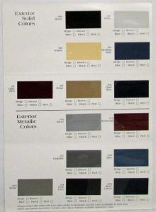 1986 Volvo Color and Upholstery Sales Brochure