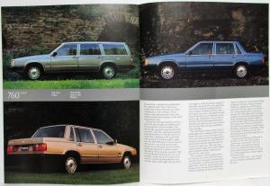 1986 Volvo 240 and 700 Sales Brochure