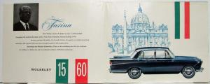 1959 Wolseley 1560 New Italian Line Sales Folder - Australian Market