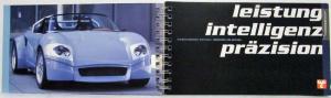 1999-2000 YES Roadster Spiral Bound Sales Booklet - German Text