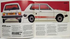 1983 Yugo Cars Sales Brochure - UK Market
