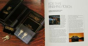 1985 Cadillac Fleetwood DeVille Sales Brochure Specs Features Oversize Original