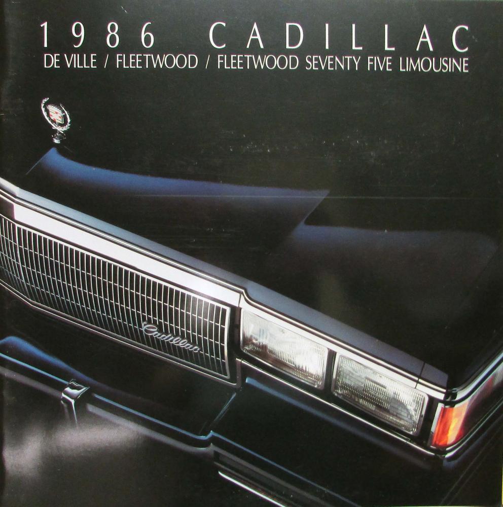 1986 Cadillac DeVille Fleetwood 75 Limo Specs Features Sales Brochure Oversized
