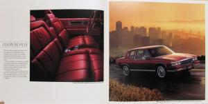 1986 Cadillac DeVille Fleetwood 75 Limo Specs Features Sales Brochure Oversized
