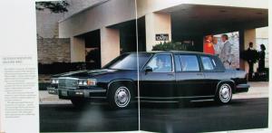 1986 Cadillac DeVille Fleetwood 75 Limo Specs Features Sales Brochure Oversized