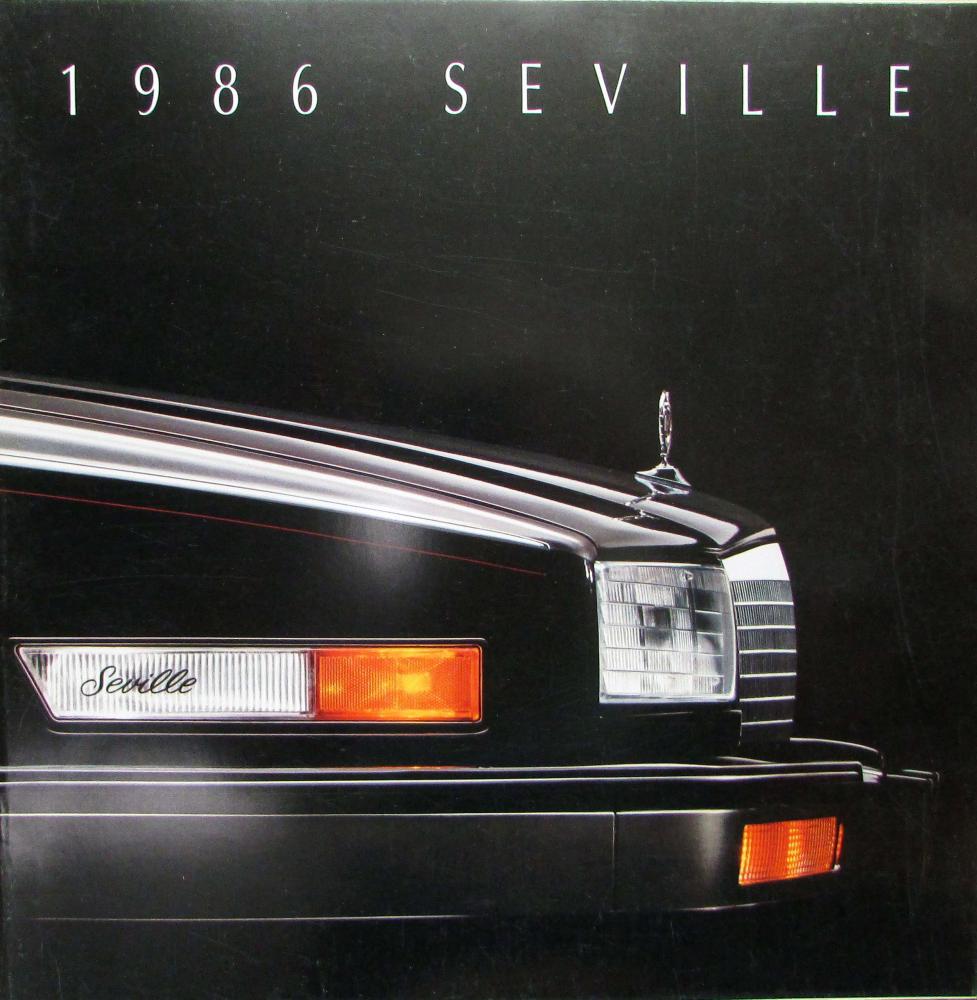 1986 Cadillac Seville Elegante Specification Feature Sale Brochure Oversize Orig