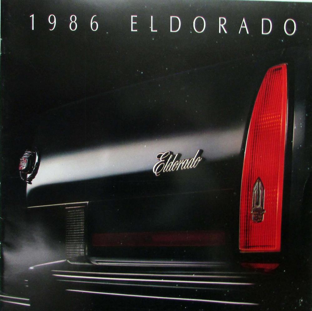 1986 Cadillac Eldorado Specifications Features Sales Brochure Oversize Original