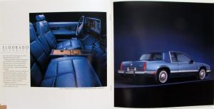 1986 Cadillac Eldorado Specifications Features Sales Brochure Oversize Original