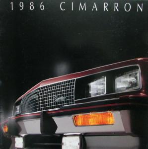 1986 Cadillac Cimarron Specifications Features Sales Brochure Oversize Original
