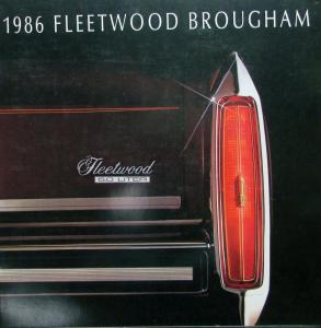 1986 Cadillac Fleetwood Brougham Specifications Features Sales Brochure Oversize