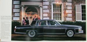 1986 Cadillac Fleetwood Brougham Specifications Features Sales Brochure Oversize