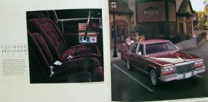 1986 Cadillac Fleetwood Brougham Specifications Features Sales Brochure Oversize