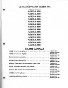 1997 Mazda 4.0L Engine Service Shop Repair Manual