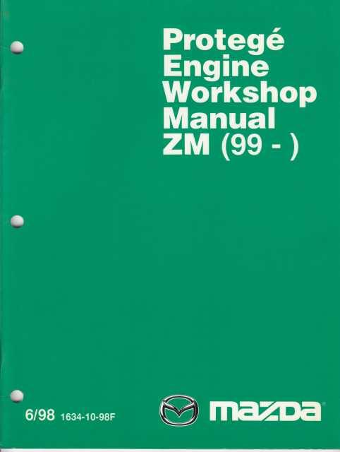 1999 Mazda Protege Engine Service Shop Repair Manual