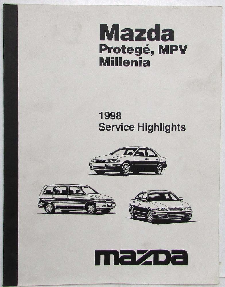 1998 Mazda Service Highlights Shop Manual Protege MPV Millenia