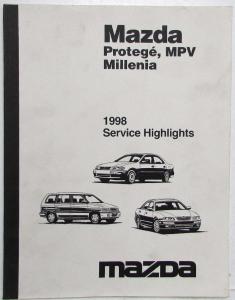 1998 Mazda Service Highlights Shop Manual - Protege MPV Millenia