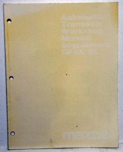 1996 Mazda Automatic Transaxle GF4A-EL Service Shop Repair Manual Supplement