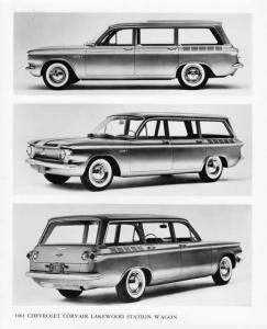 1961 Chevrolet Corvair Lakewood Station Wagon Press Photo 0500