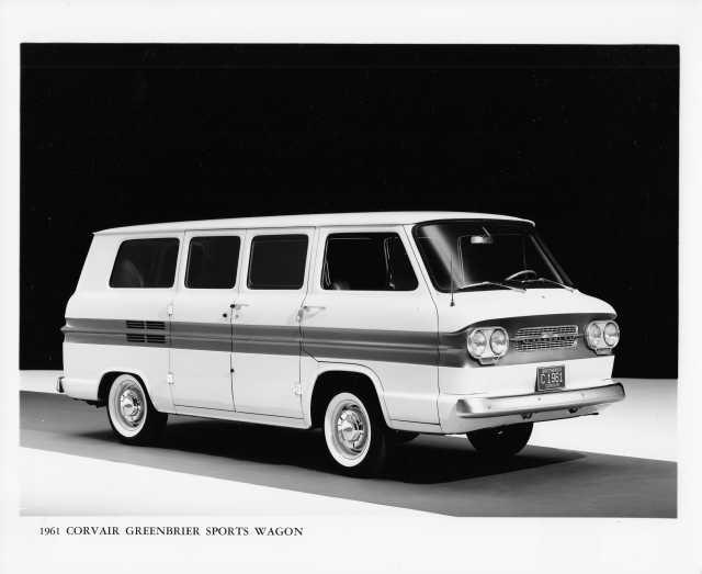 1961 Chevrolet Corvair Greenbrier Sports Wagon Press Photo 0502