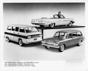 1961 Chevrolet Impala & Corvair Greenbrier & Lakewood Press Photo & Release 0504
