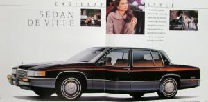 1989 Cadillac Fleetwood DeVille Allante Seville Eldorado Brougham Sales Brochure
