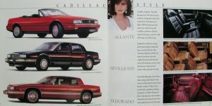 1989 Cadillac Fleetwood DeVille Allante Seville Eldorado Brougham Sales Brochure