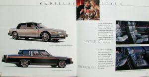 1989 Cadillac Fleetwood DeVille Allante Seville Eldorado Brougham Sales Brochure