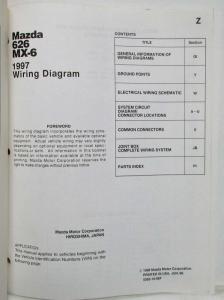 1997 Mazda 626 MX-6 Wiring Diagram