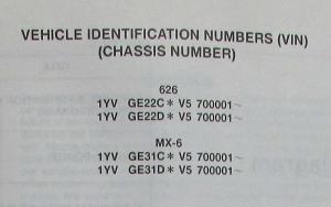 1997 Mazda 626 MX-6 Wiring Diagram