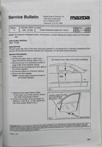 1997 Mazda Service Bulletins Manual